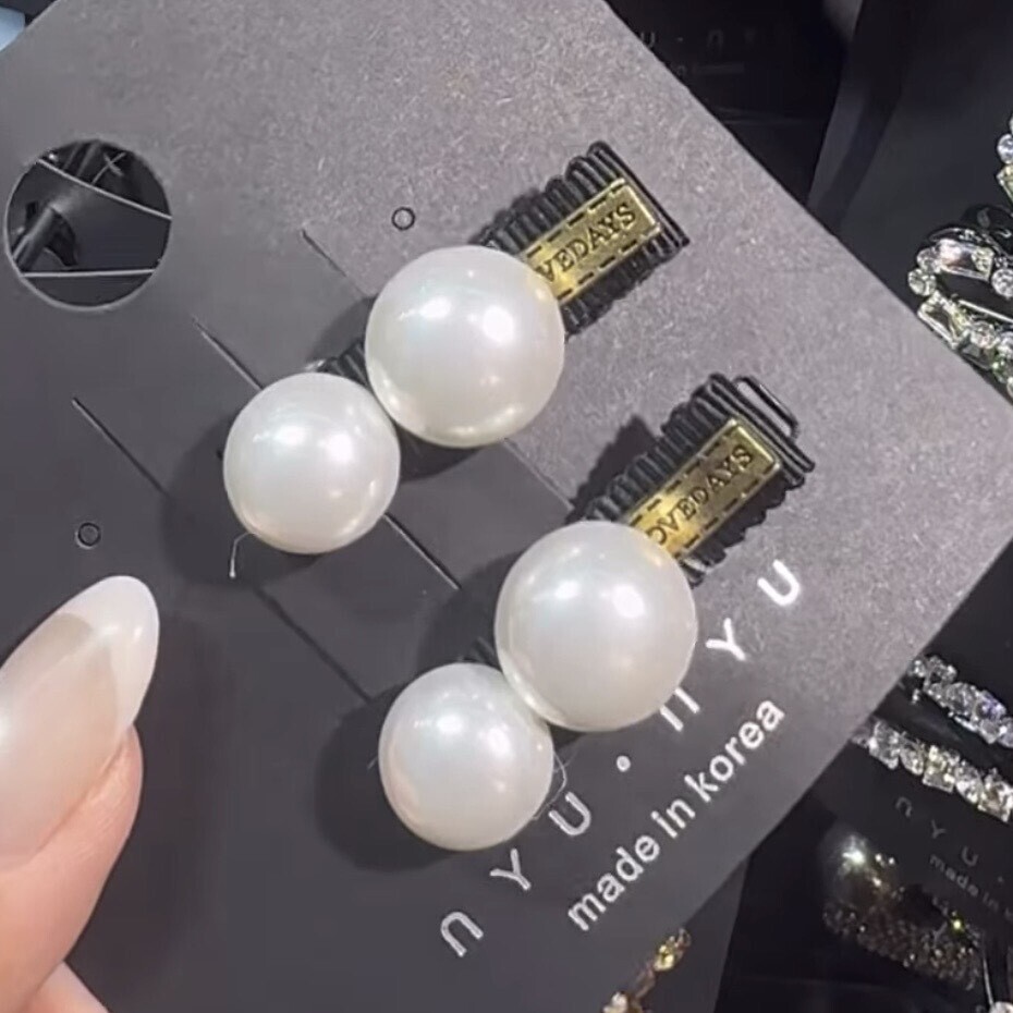 GH66珍珠短款壓夾【一組】