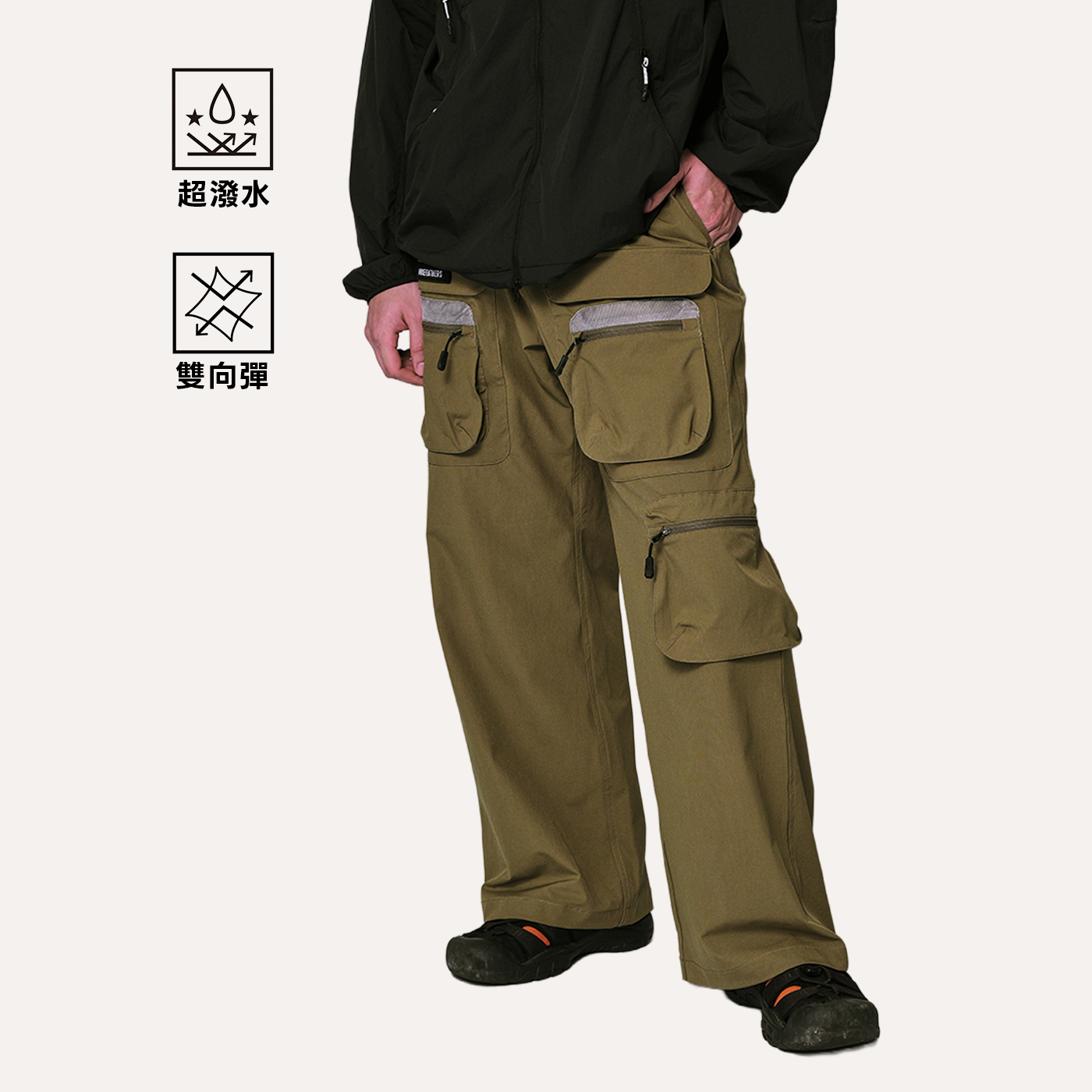 中性抗污防油超潑水工裝機能長褲_Austin Pants