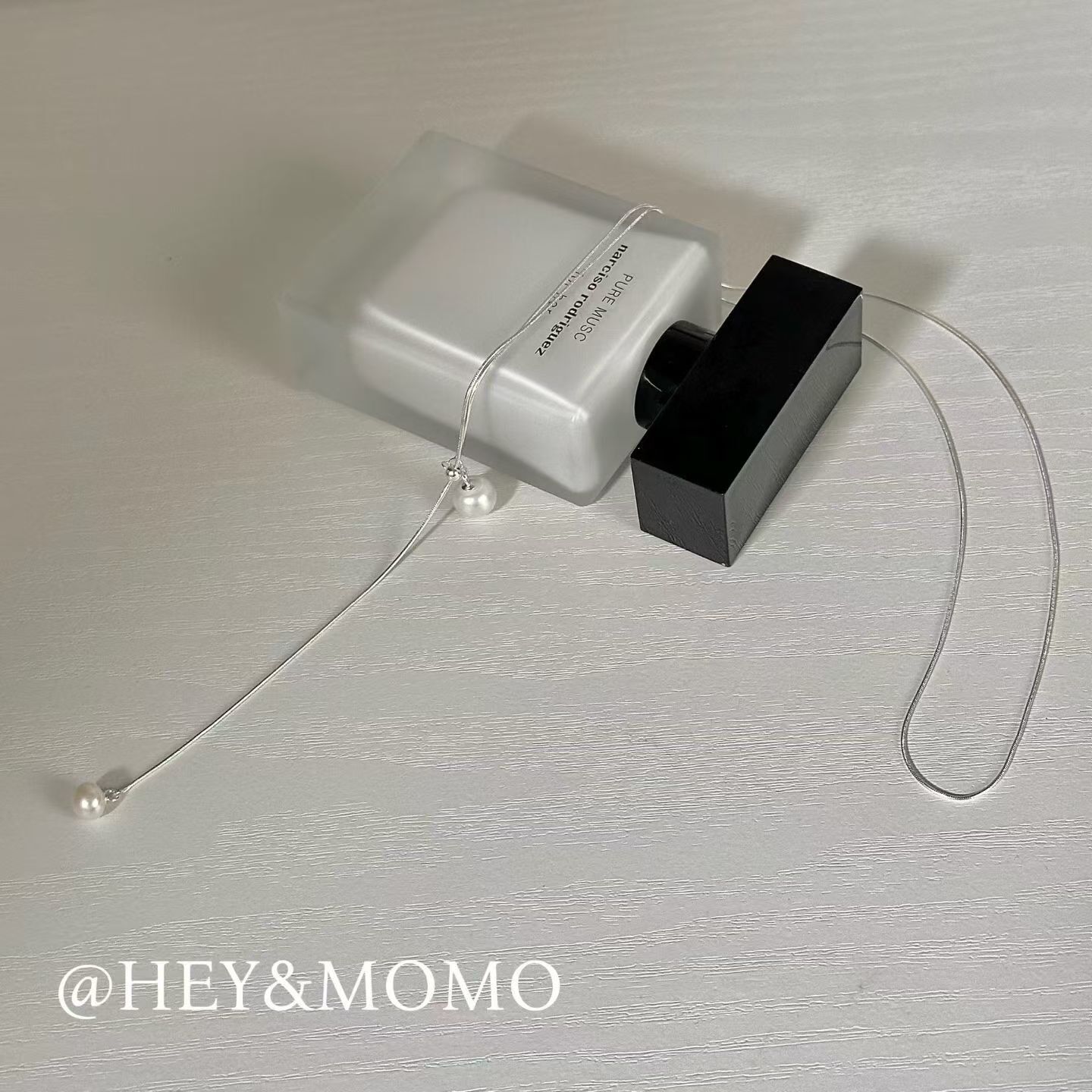 HM6246 ⚪️925 銀 簡約白色珍珠Y字鏈