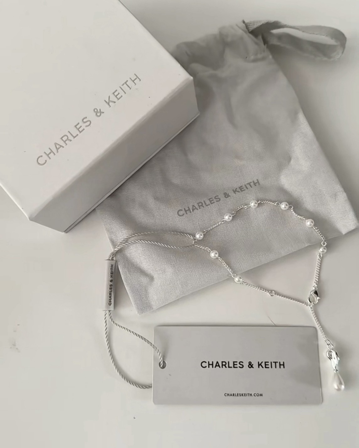 【現貨】CHARLES & KEITH 珍珠手鍊 CK512120407