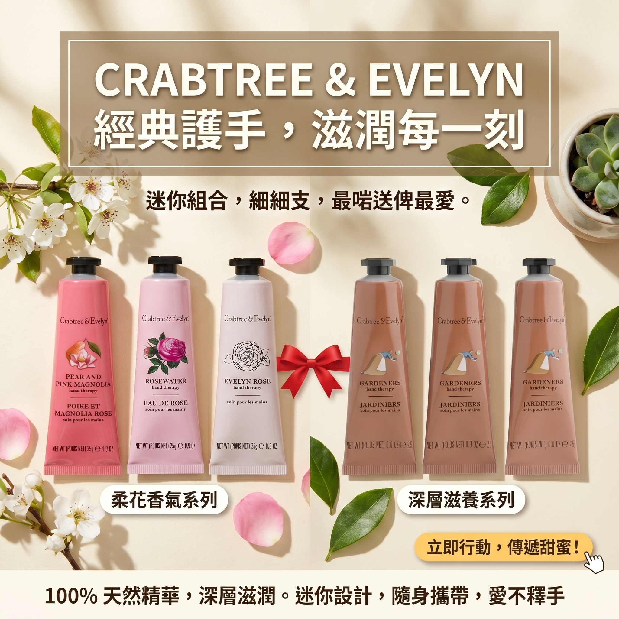 【預購】CRABTREE & EVELYN H052945 護手霜套組 (1套3支)