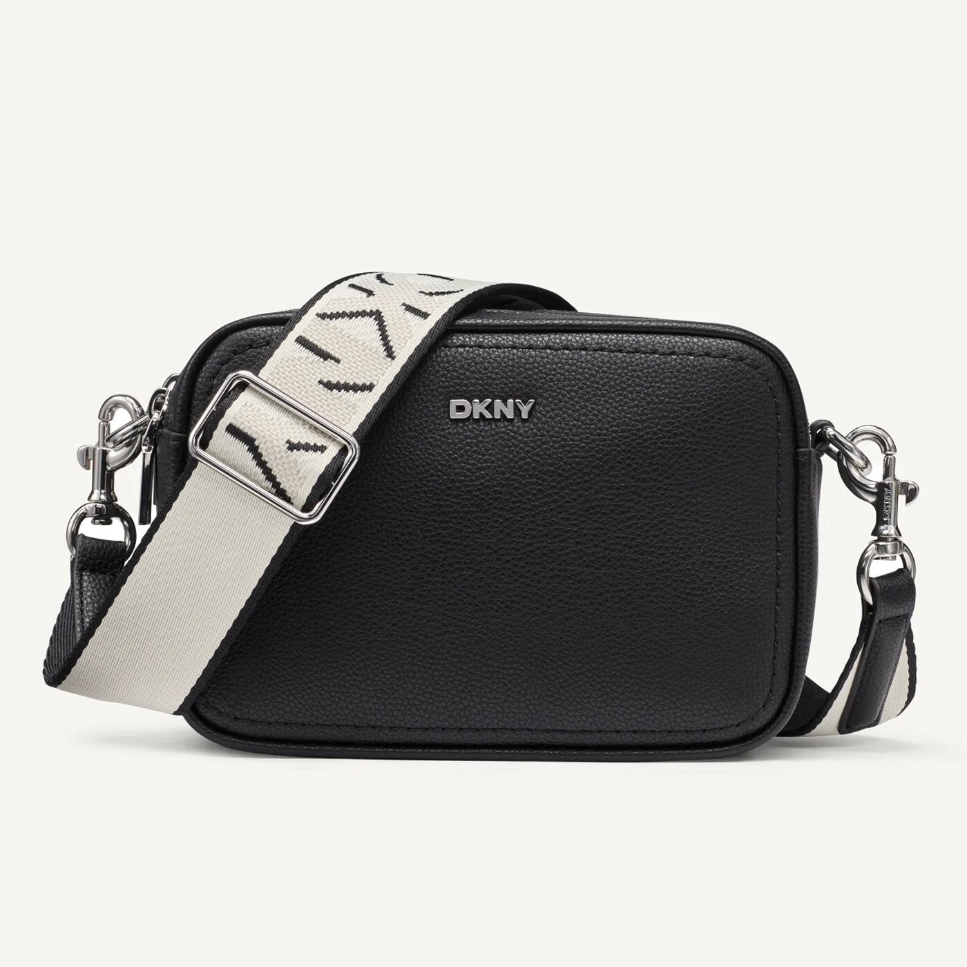 [S] DKNY BLACK/SILVER R61EZO35-BSV NESSA CAMERA BAG, 700948671330 (SD1886)