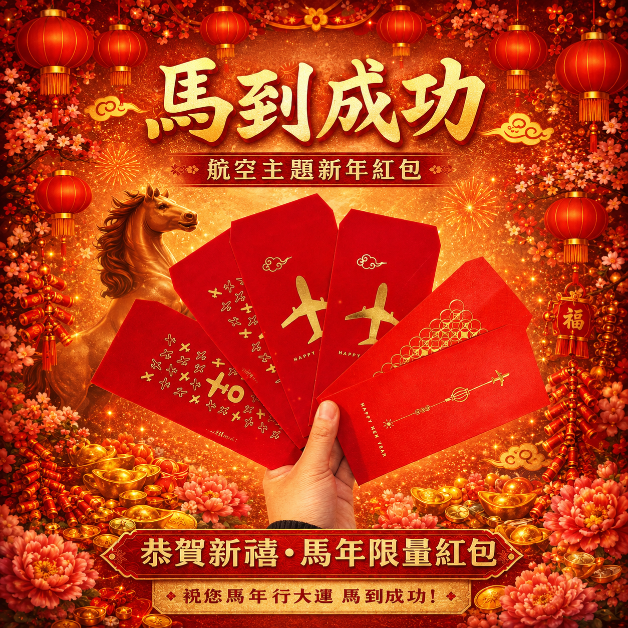 AIRSHOP 飛機系列紅包袋套組 (6入)