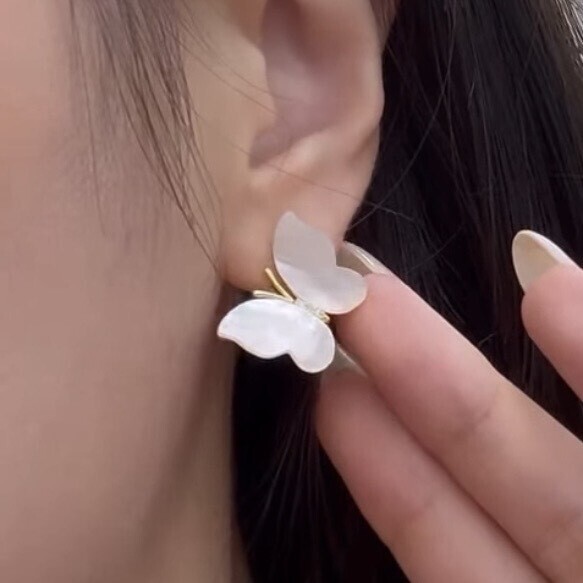 CD81貝殼光澤蝴蝶耳針