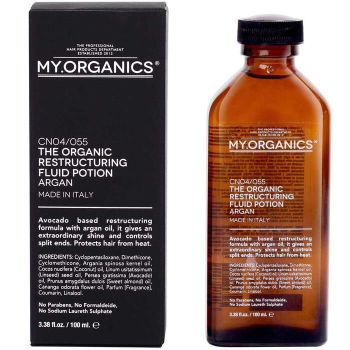 義大利 MY.ORGANICSMy  苦有機摩洛哥堅果油 改善毛躁燙染修復  100ml【正品】章小蕙 The Organic Restructuring Fluid Potion 100ml