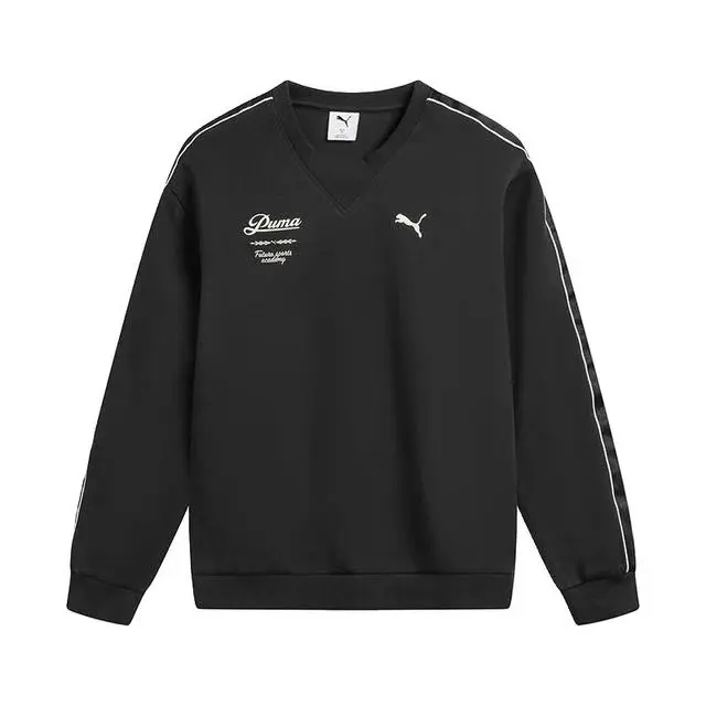 PUMA 大學T 流行系列 RETRO TAPE 黑色 圓領衫 男 63571701