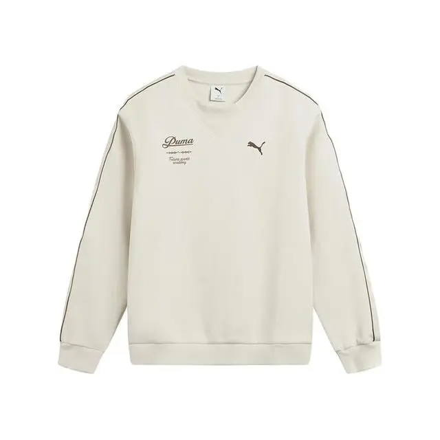 PUMA 大學T 流行系列 RETRO TAPE 米色 圓領衫 男 63571787