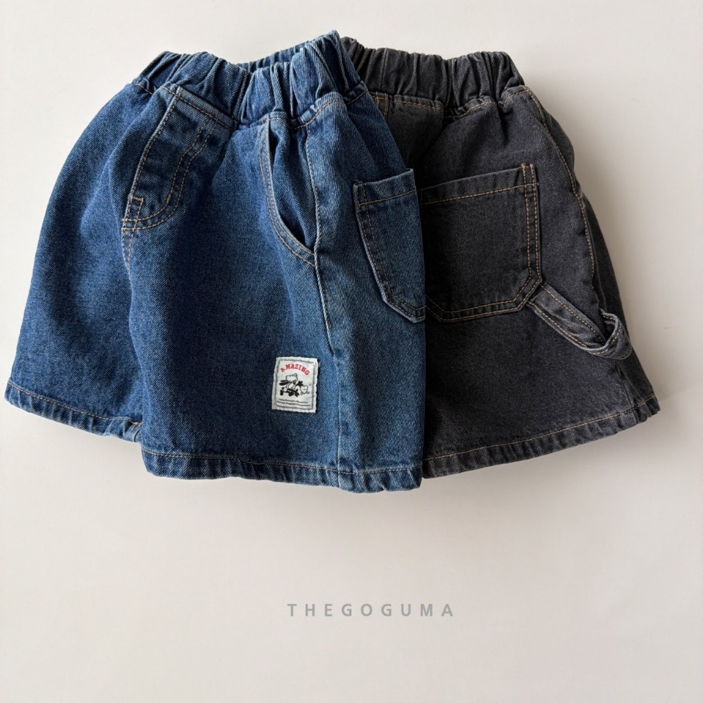韓國🇰🇷THEGOGUMA 織帶掛環工裝牛仔短褲(XS-XL/JS-JL)