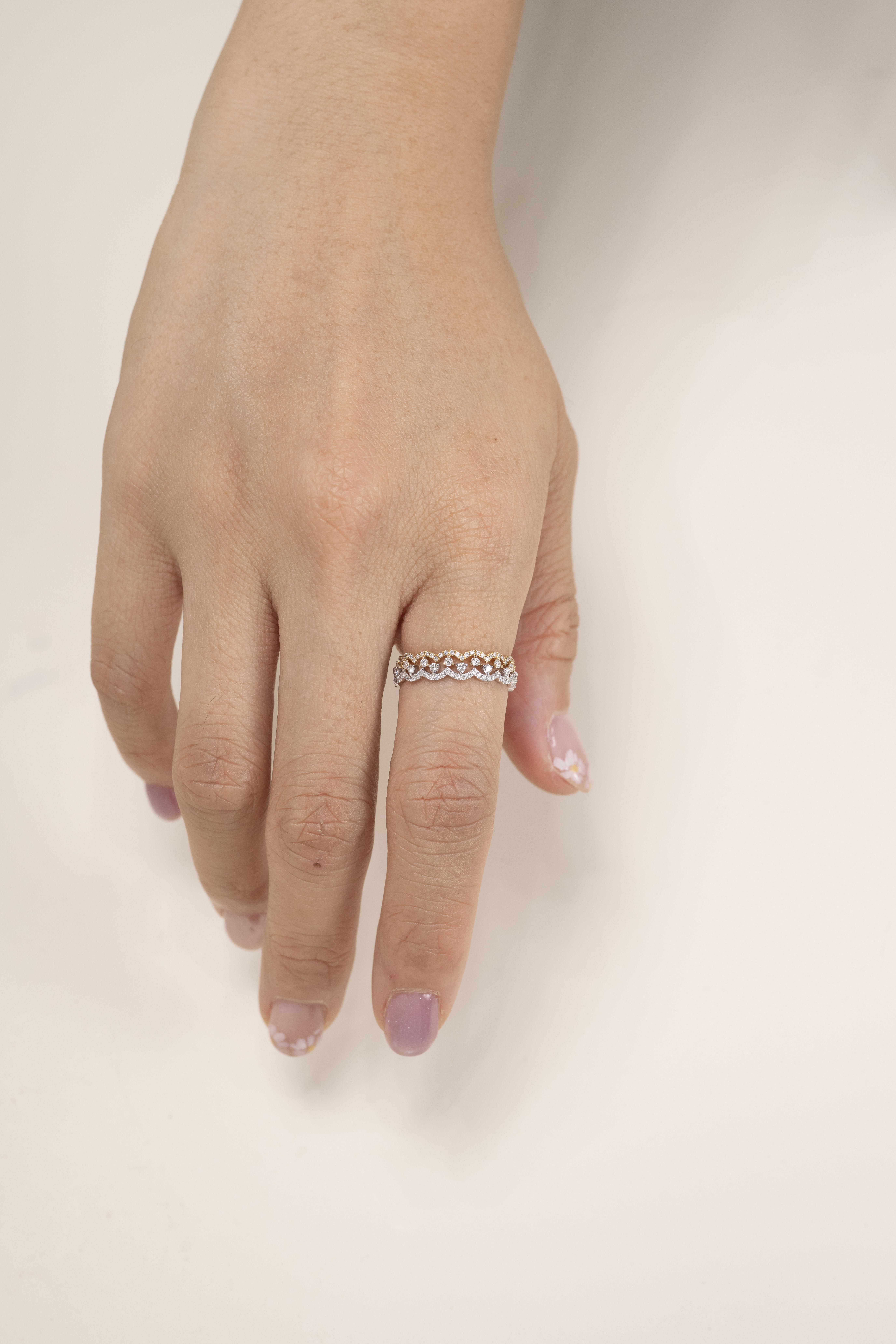 18K Crown Diamond Full Eternity Ring