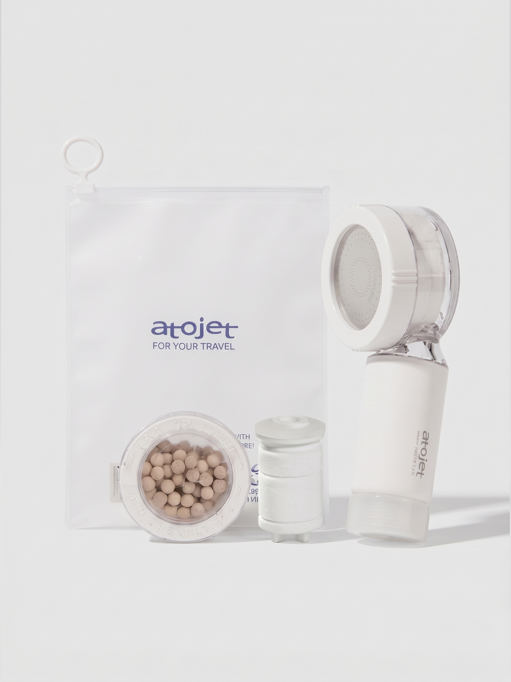 [旅行花灑] 韓國ATOJET｜迷你花灑頭｜連濾芯x2套裝