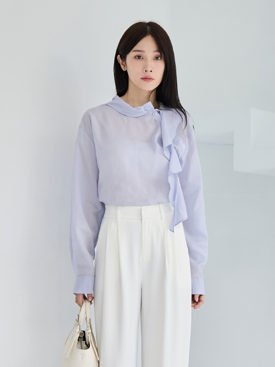 OH!HER 法式微透氣質上衣(天絲85%,亞麻15%)