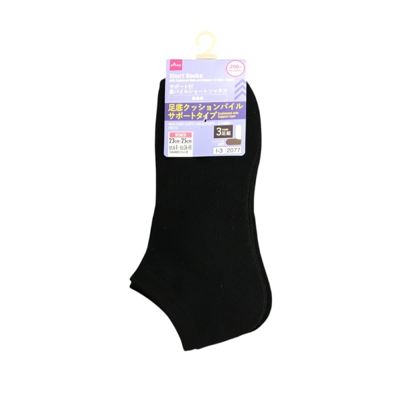 女用短襪/23～25cm 3雙組
