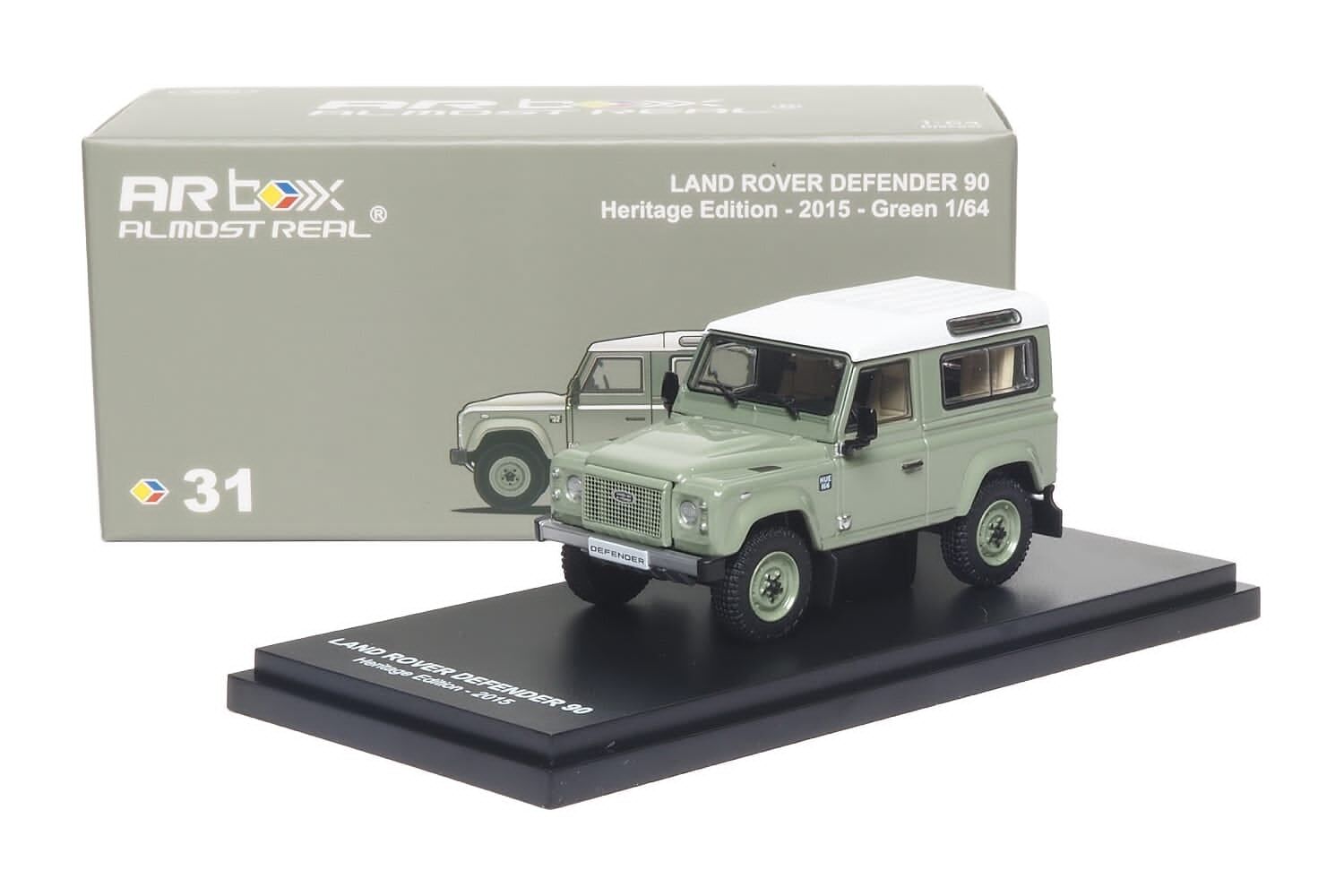 預訂:1/64 Almost Real #31 Land Rover Defender 90 Heritage Edition 2015 Green (610204001 )