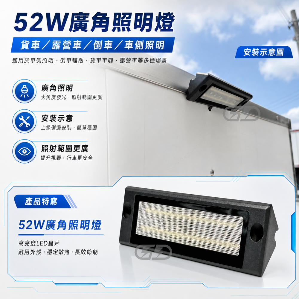 廣角52w快拆安裝組合套餐 晶典光電