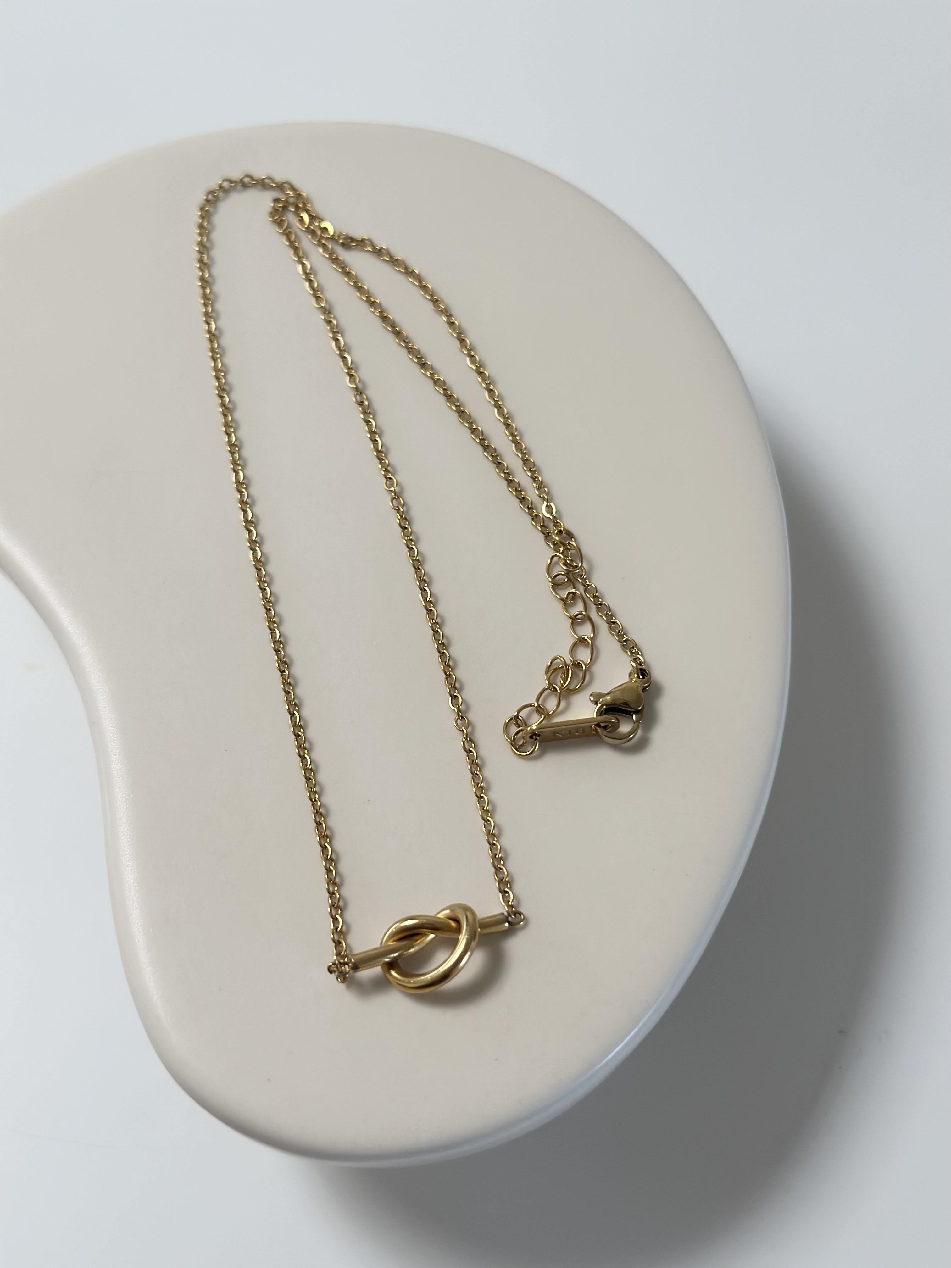 SS rope knot necklace