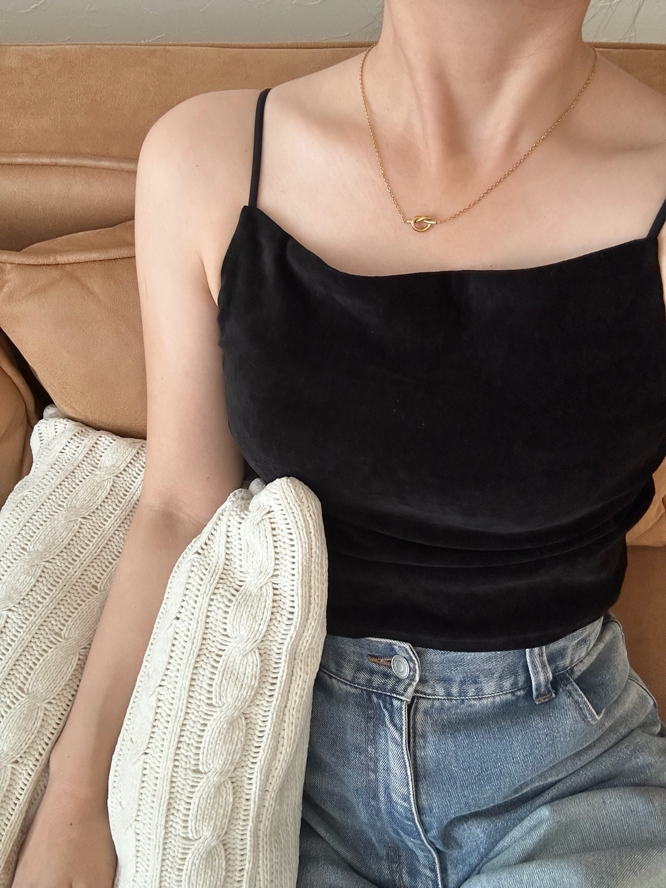 SS rope knot necklace