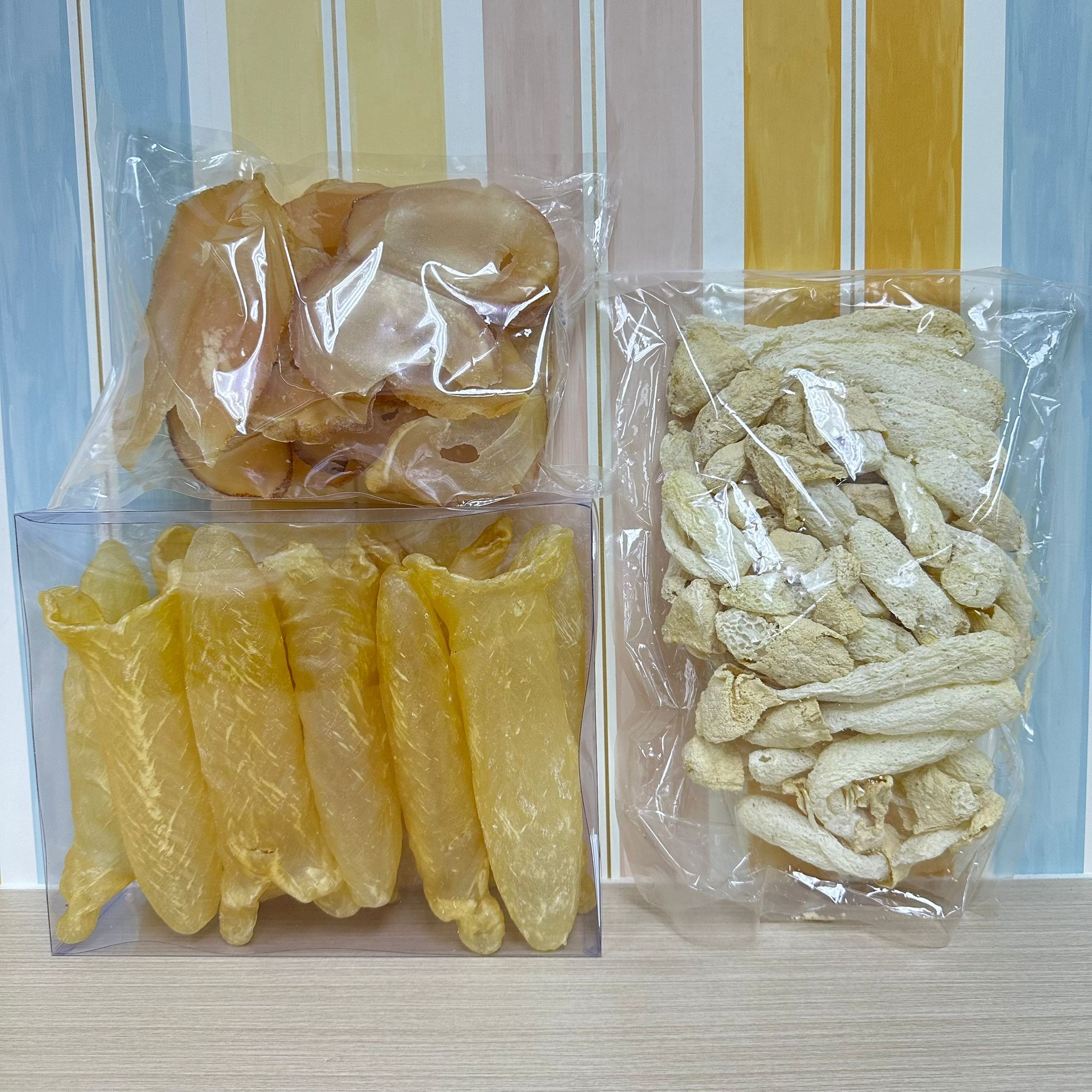 TG09 7-10頭花膠筒600克  **送竹笙一包+螺片一斤 **到期日:約2027/12  (需冷藏於0-5℃度範圍內保存)
