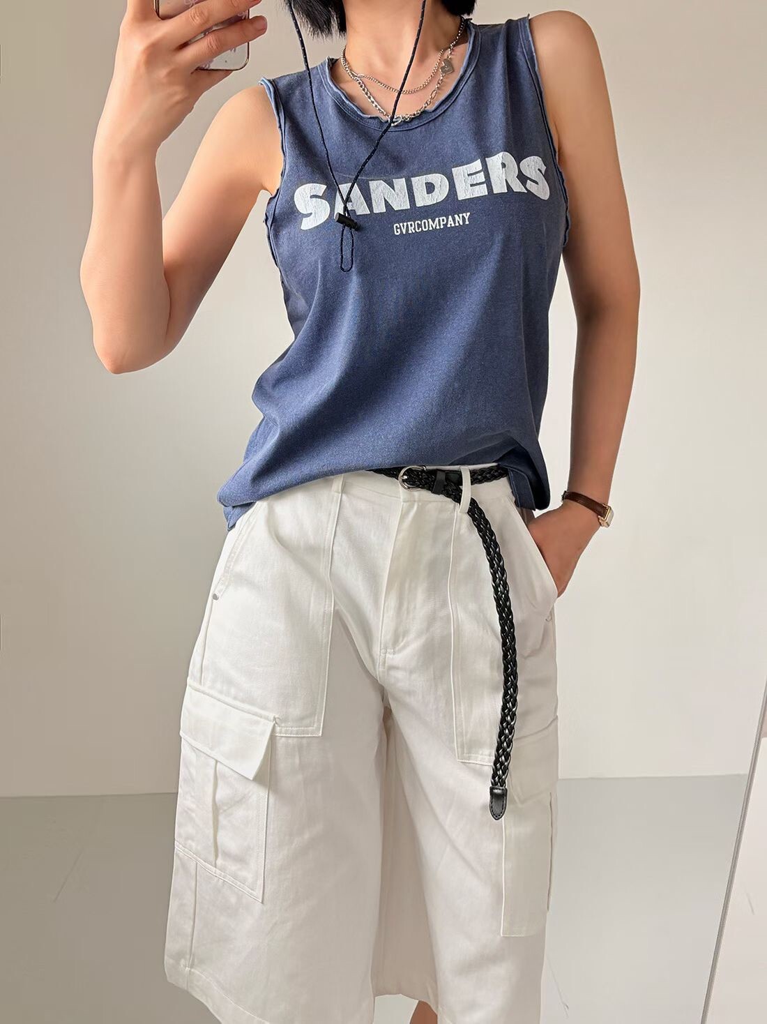 SANDERS全棉背心