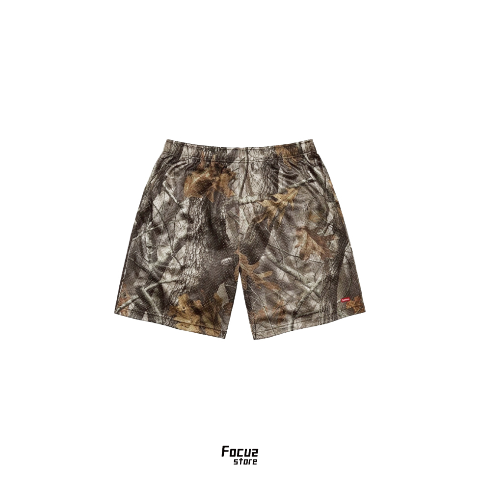 【Focus store】現貨秒發 Supreme SS25 Week12 Small Box Baggy Mesh Short "Camo" 短褲 落葉迷彩