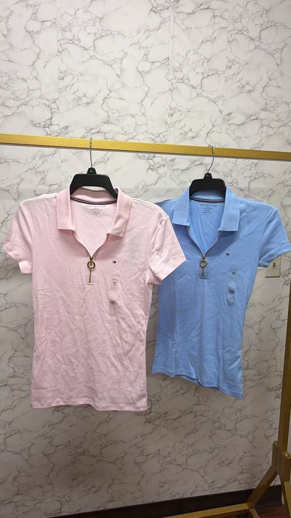 AK035 Tommy Hilfiger Slim Fit 半襟拉鍊女裝 Polo 衫