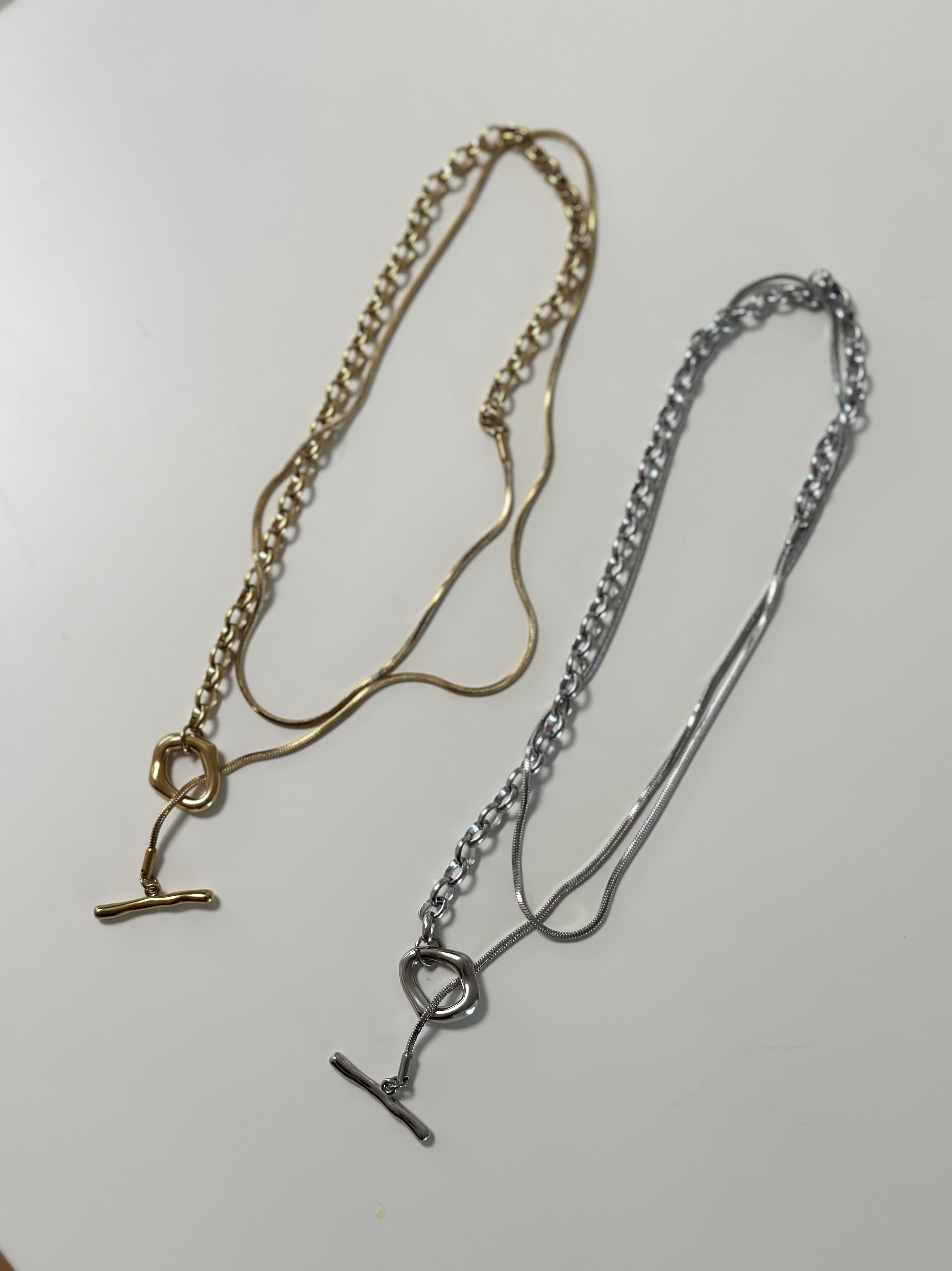 SS toggle classic long necklace