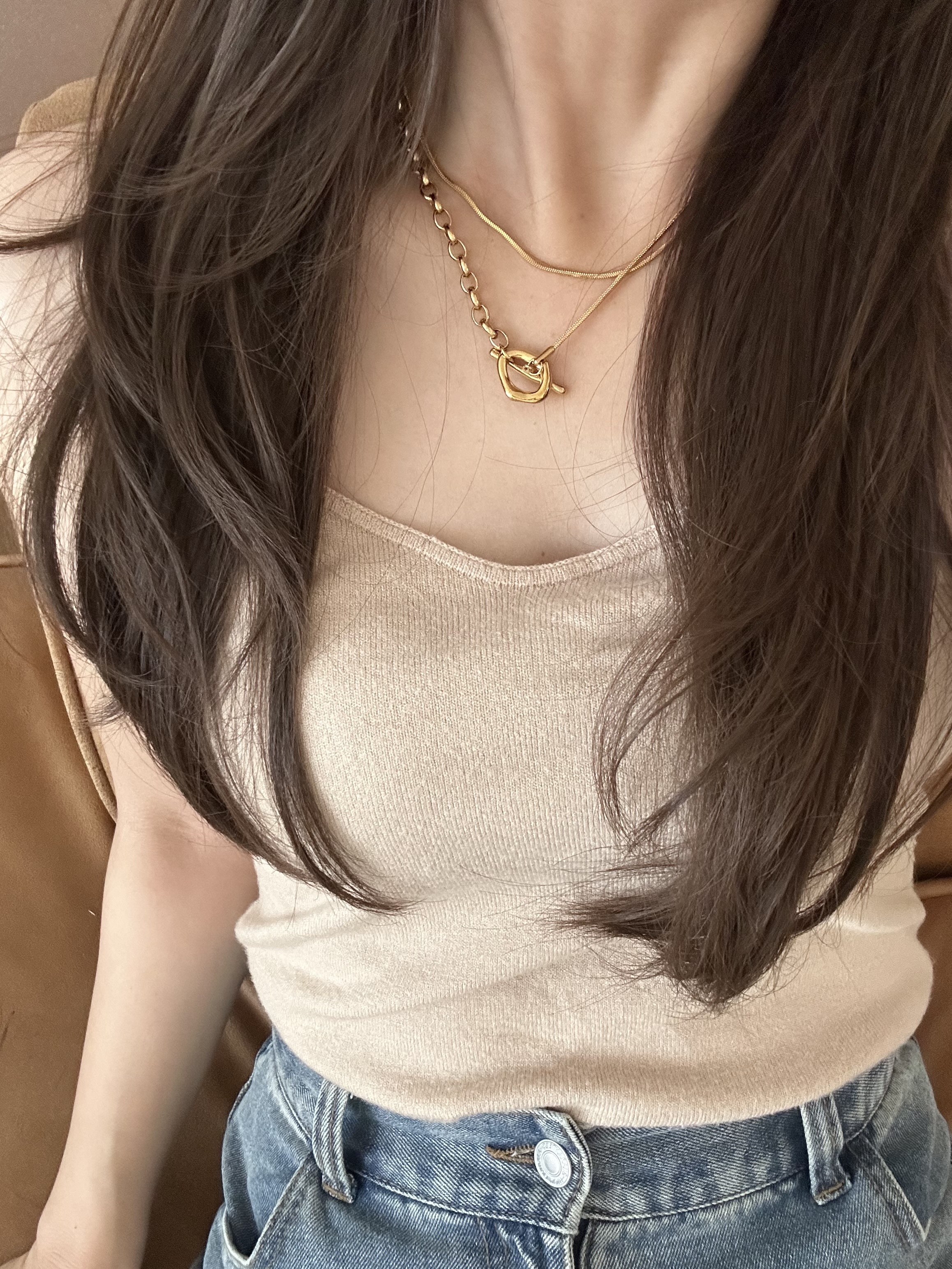 SS toggle classic long necklace