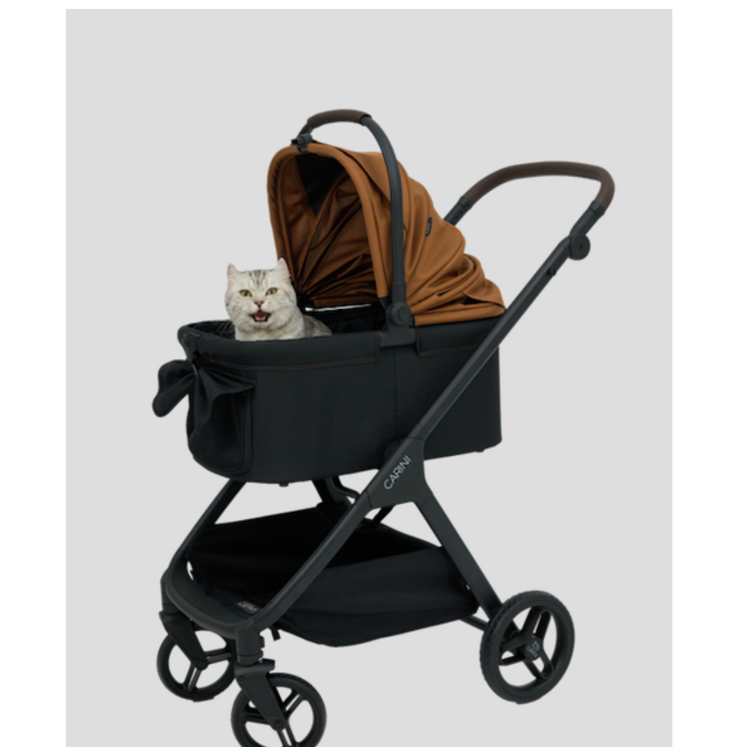 Carini -分離式自動收折寵物推車（寵物承重：30KG）Almond Mist