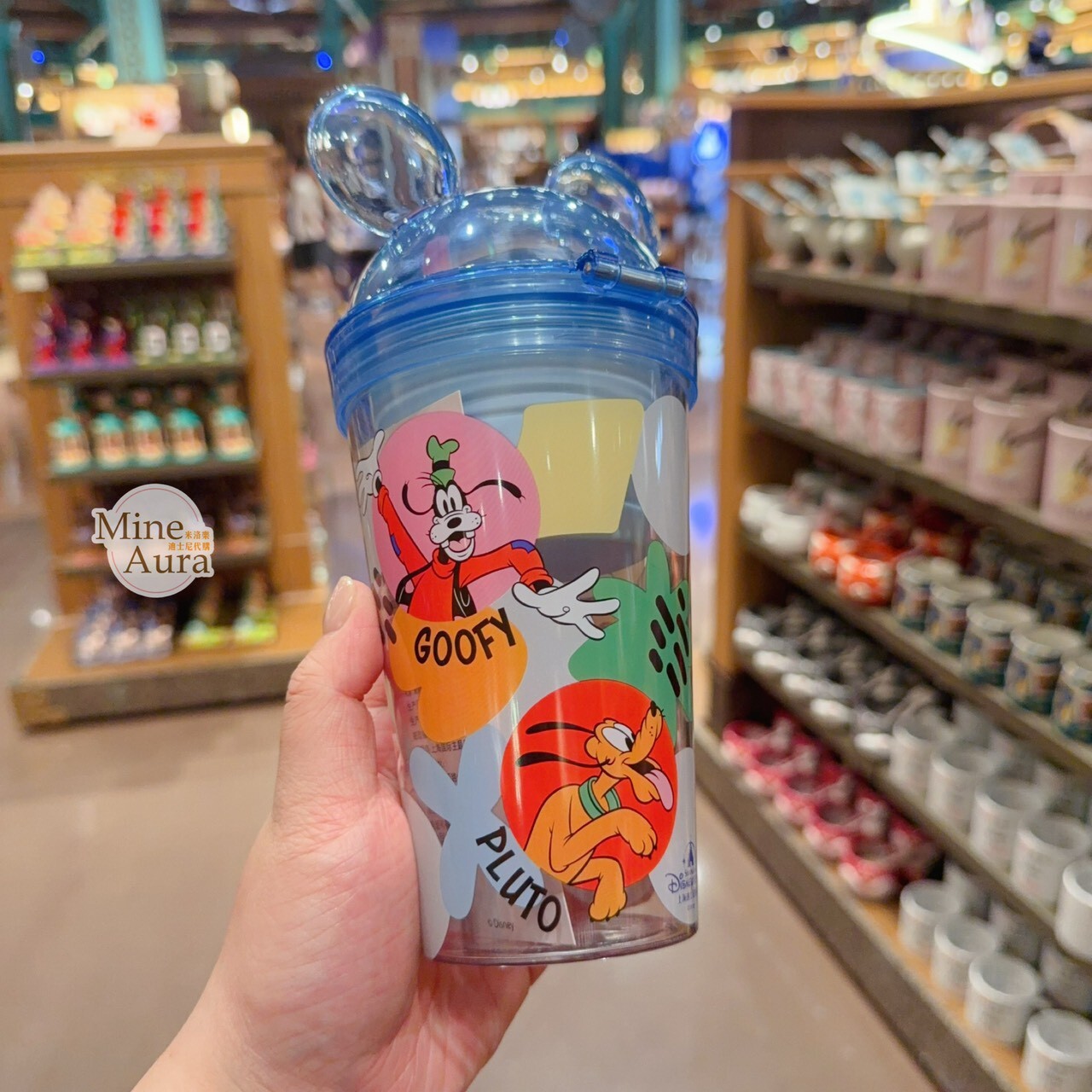 米奇 Mickey 唐老鴨 Donald 圖案 米奇頭 造型 吸管 水杯 飲料杯 -上海迪士尼樂園