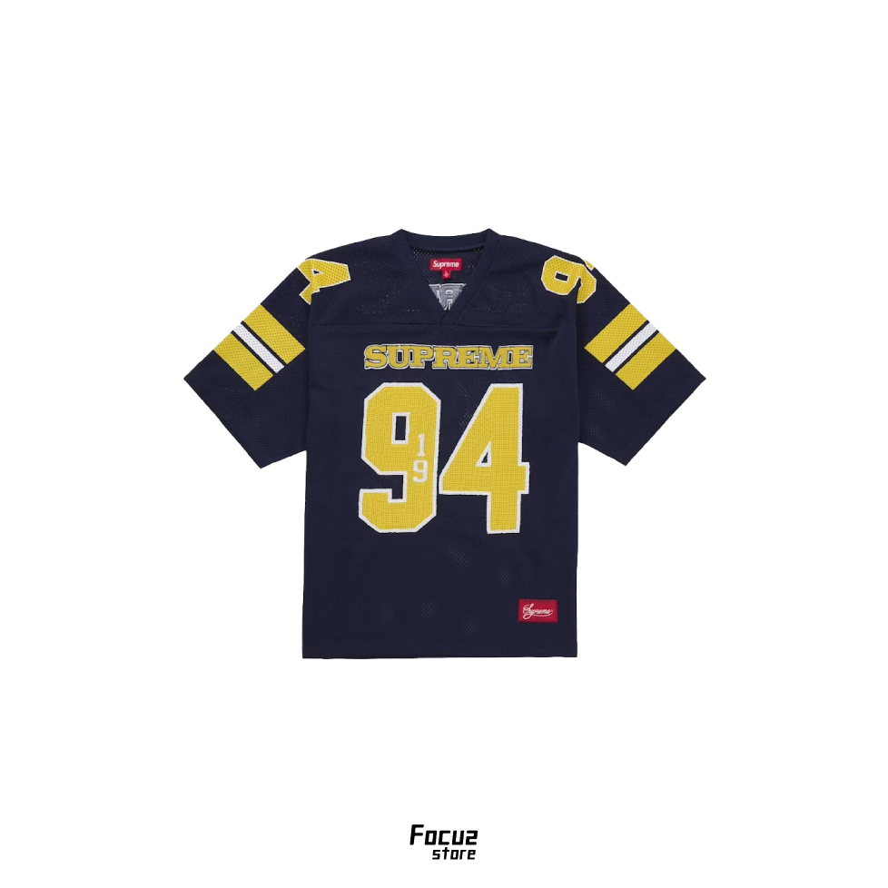 【Focus store】現貨秒發 Supreme FW25 Sequin Football Jersey "Navy" 深藍 球衣