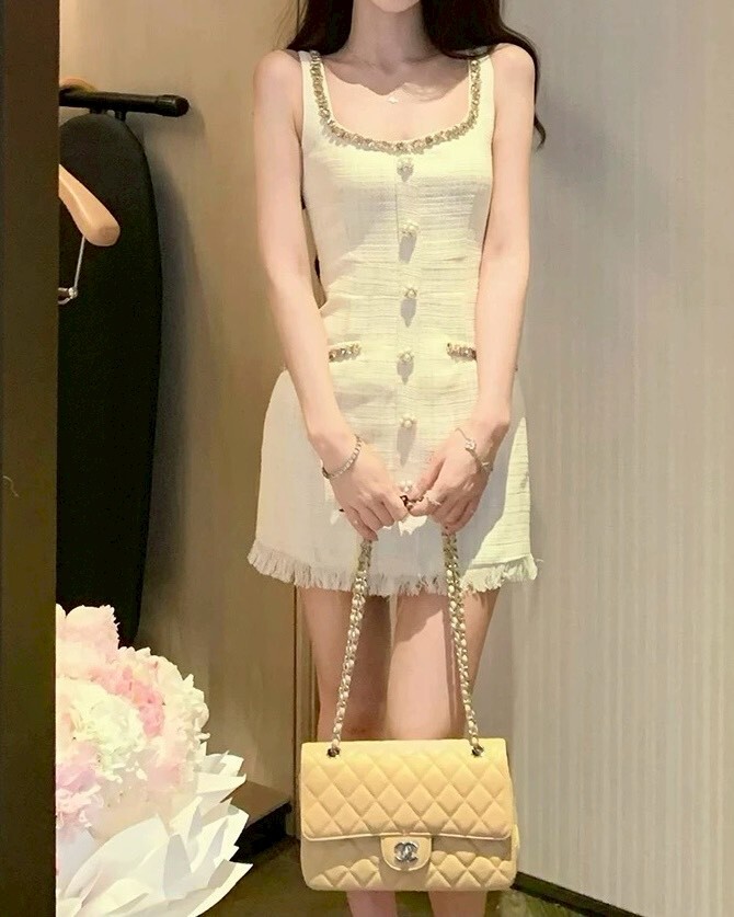 設計師家領緣重工鑽香風洋裝