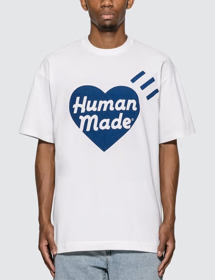 【逢甲FUZZY】Human Made 1920 Tee 白色藍愛心 短T 全新 現貨