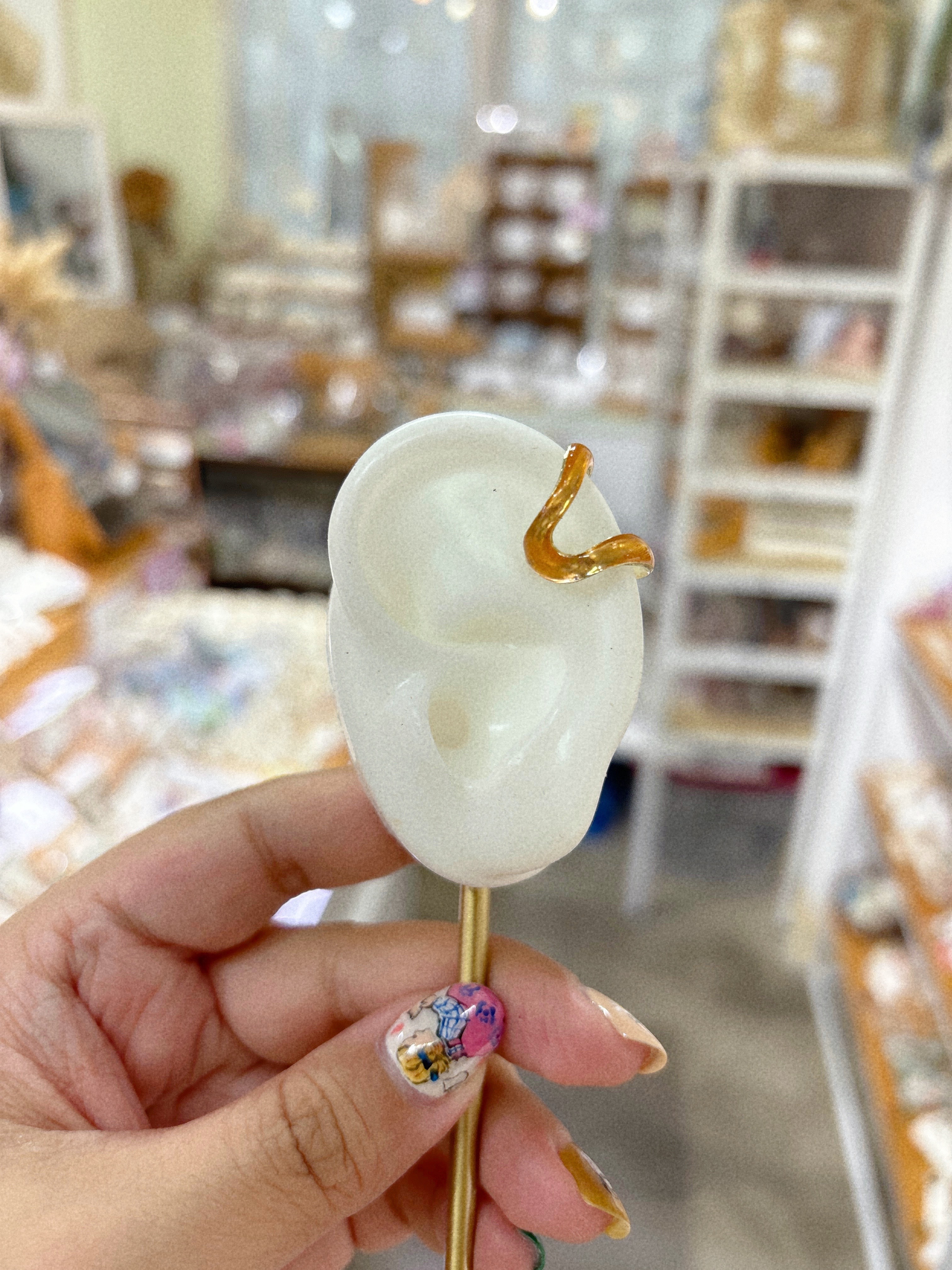 日本單色耳骨夾耳環