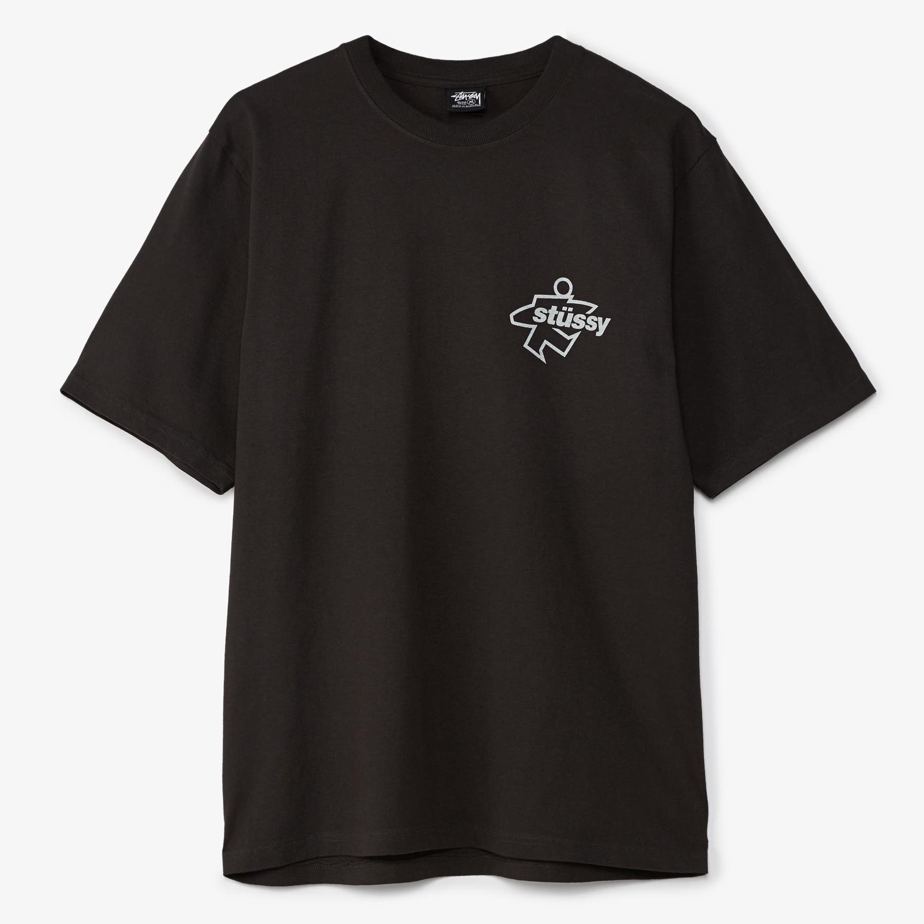 -(B3a02)-STUSSY SURT SIZE TEE PIGMENT DYED TEE 衝浪插圖 尺寸T 水洗色-1905180