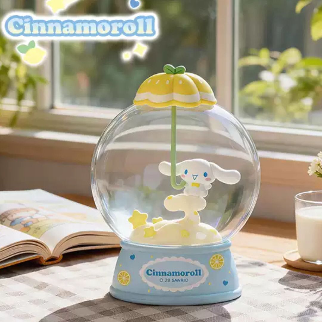 玉桂狗 - Sanrio|LED 夢幻雨傘水晶球裝飾擺設