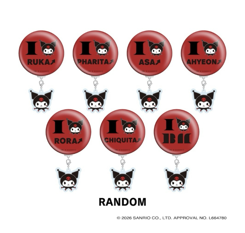 Babymonster x kuromi random badge (japan)