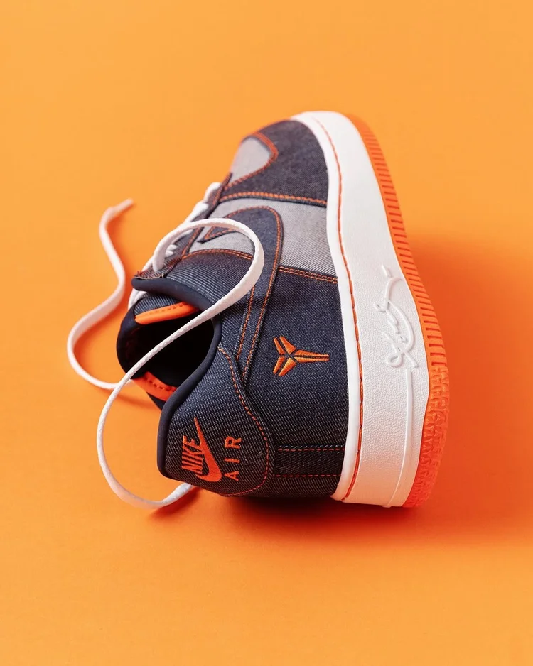 <現貨>NIKE AIR FORCE 1 LOW PROTRO X KOBE 'Denim' 單寧 藍橘 牛仔 縫線 限定款 IM1980400