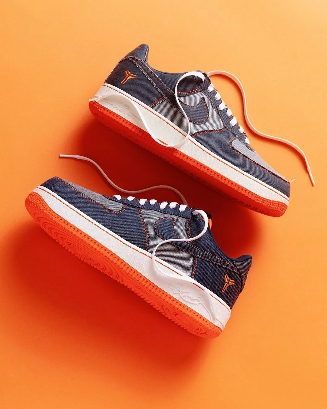 <現貨>NIKE AIR FORCE 1 LOW PROTRO X KOBE 'Denim' 單寧 藍橘 牛仔 縫線 限定款 IM1980400