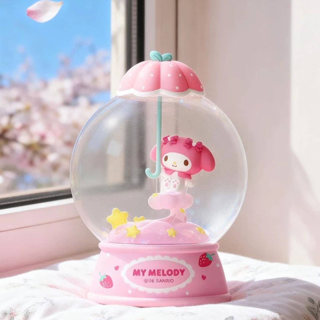 MY MELODY Sanrio|LED 夢幻雨傘水晶球裝飾擺設