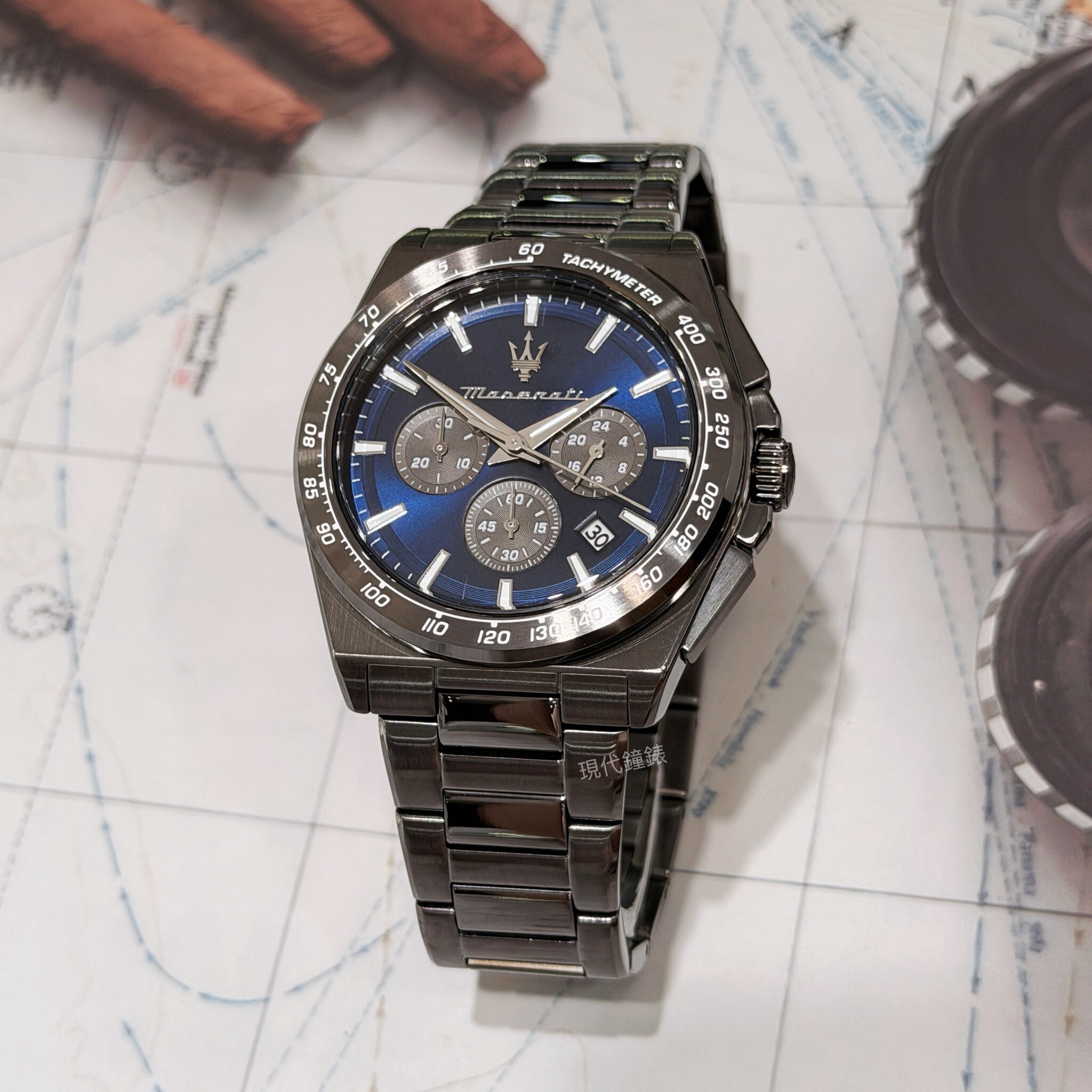 【Maserati 瑪莎拉蒂】Velocita系列 三眼計時腕錶R8873652015 42mm 現代鐘錶