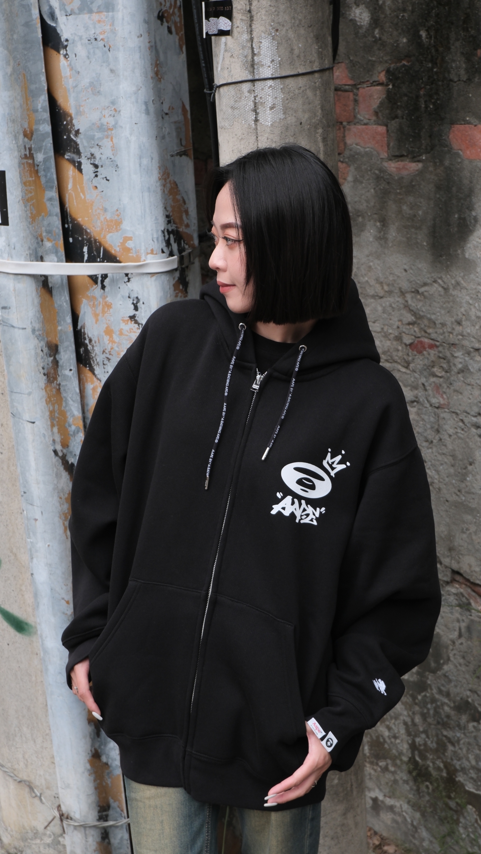 AAPE 猿人 皇冠 字母印花 連帽外套 AAPSWMD316XXP
