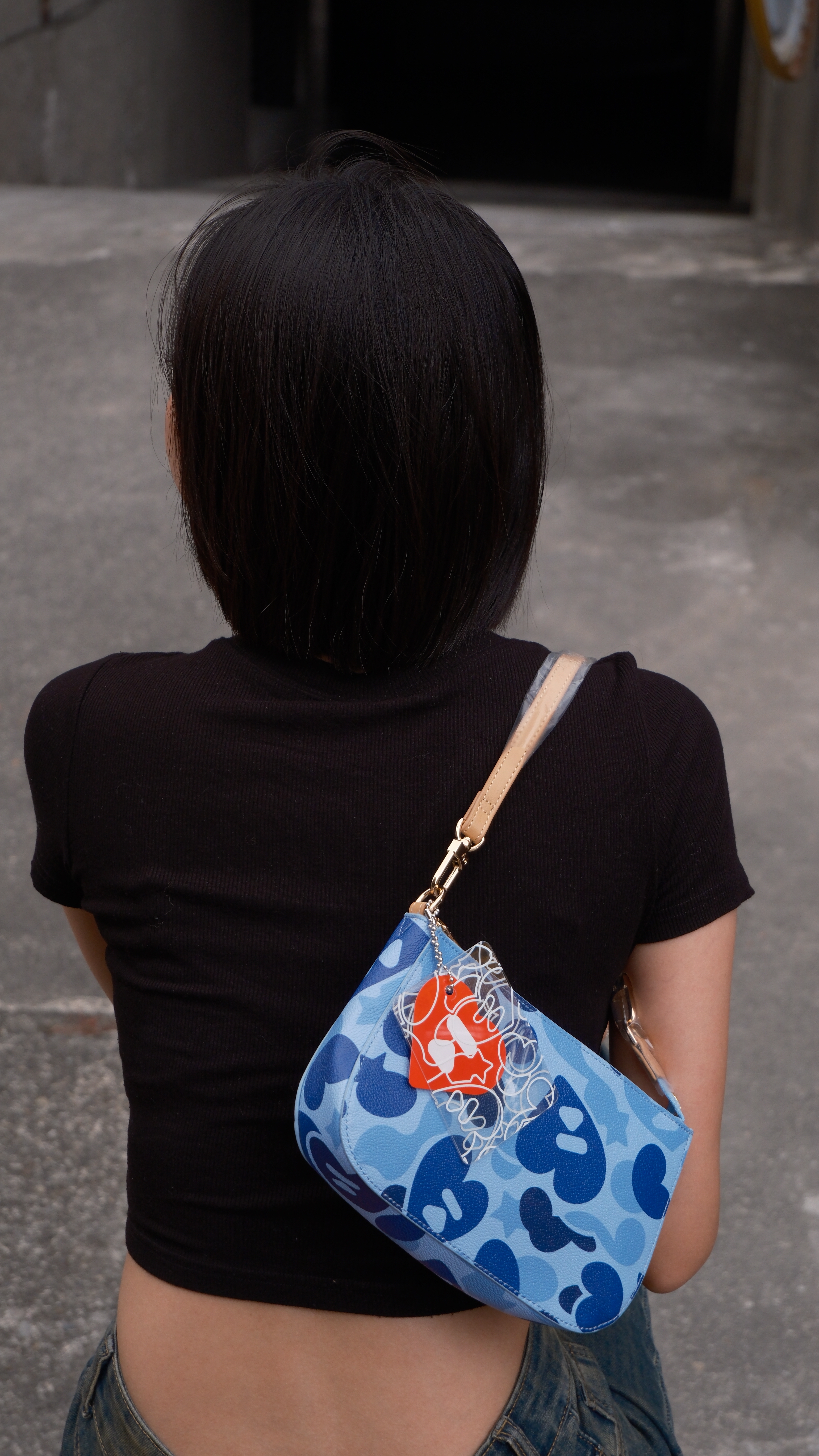 BAPE CAMO MINI BAG HANDBAG 藍迷彩 迷你 肩背包 手拿包 CM20289302