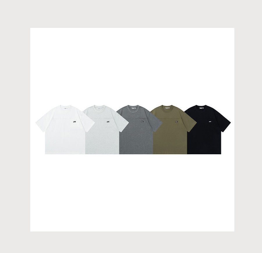 UNBENT 日系休閒刺繡logo口袋純棉圓領tee   UNB2601