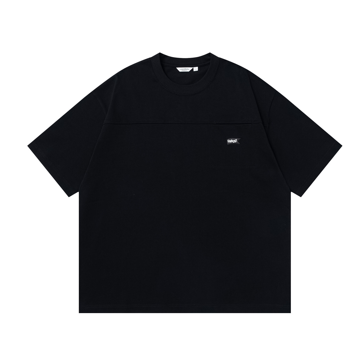 UNBENT 日系休閒刺繡logo口袋純棉圓領tee   UNB2601