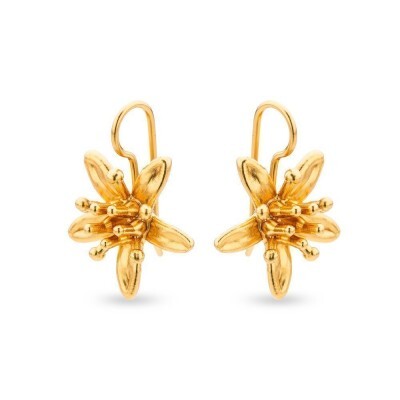 1TA0530-144 [THALLO] Phillis 搖錢樹耳環，垂墜式，帶穩固耳鉤，24K 鍍金純銀 #s898a (EU)