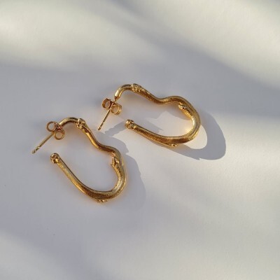 1TA0530-304 [THALLO] Erato 耳環，中號，24K 鍍金純銀 #s911b (EU)