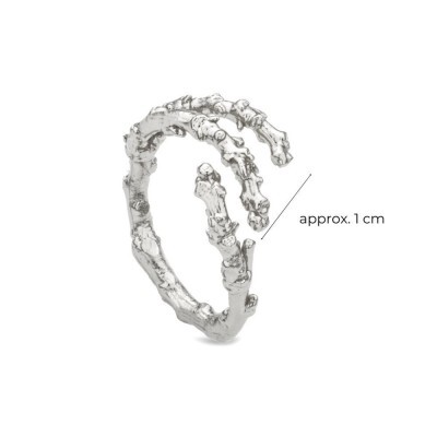 1TA0530-177 [THALLO] Sikinos 戒指，細枝底座，純銀 #s558b (EU)