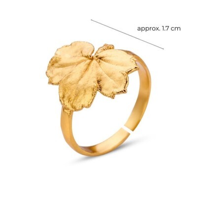 1TA0530-188 [THALLO] 多麗絲銀蓮花戒指，24K鍍金​​純銀 #s171b (EU)