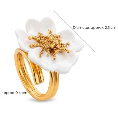 1TA0530-199 [THALLO] Bella Rose 戒指，24K 鍍金純銀 #s705b (EU)