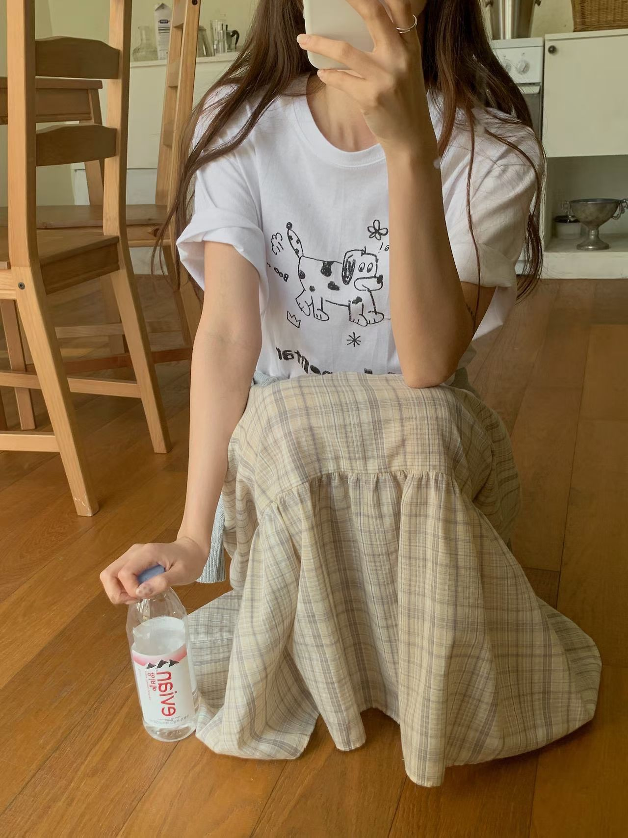 手繪斑點狗Tee(白色)