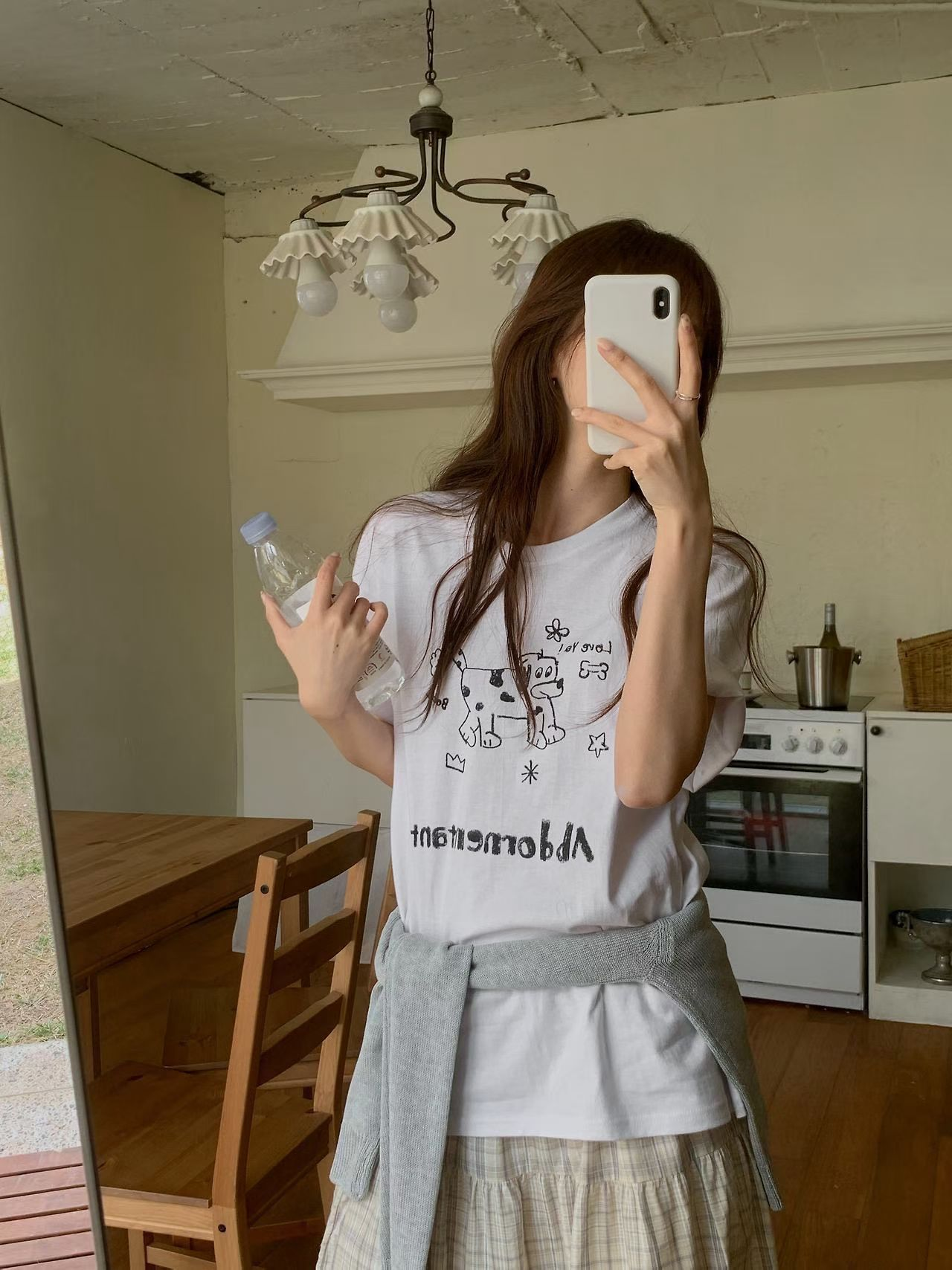 手繪斑點狗Tee(白色)